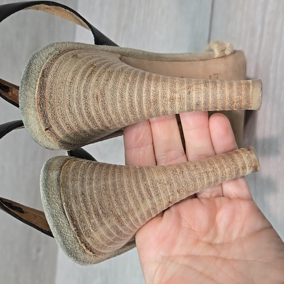 Prada Women Italy Heels Sandals Shoes Sz 39.5/8.5 - Picture 8 of 14